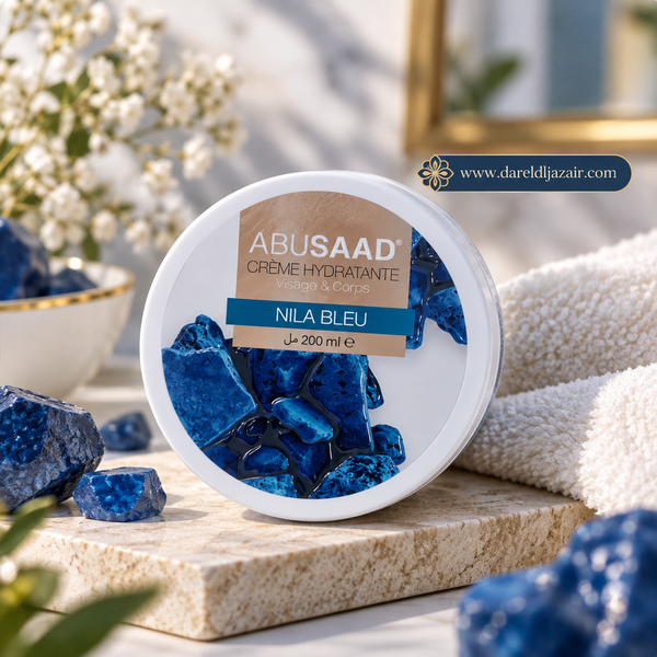 Crème Hydratante Abusaad Nila Bleu, Visage & Corps, 200 ml – Dar el Djazair
