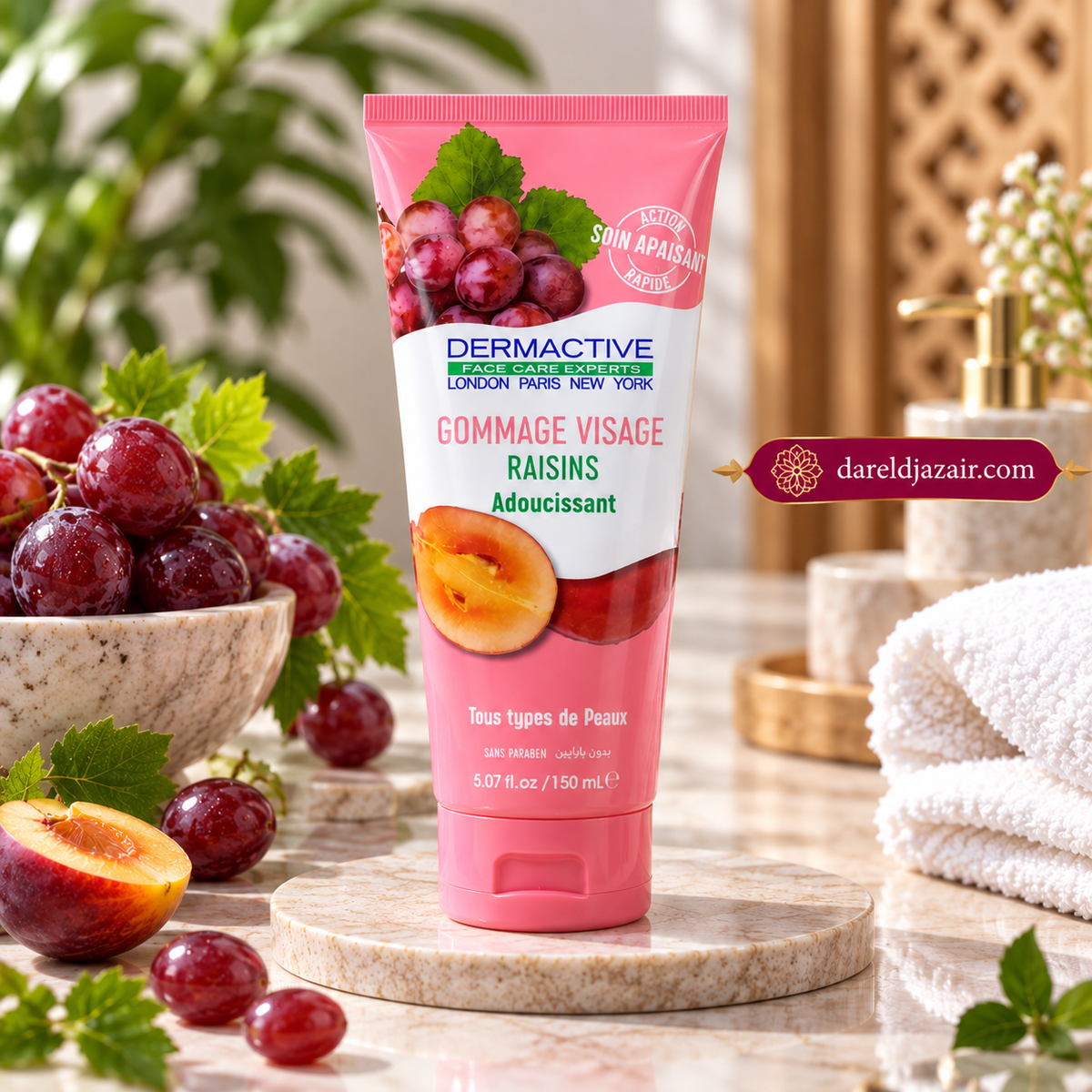 Gommage Visage Raisins Dermactive, 150 ml – Dar el Djazair