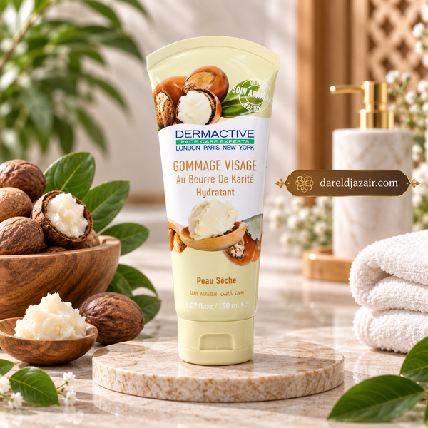 Gommage Visage au Beurre de Karité Hydratant Dermactive, 150 ml – Dar el Djazair