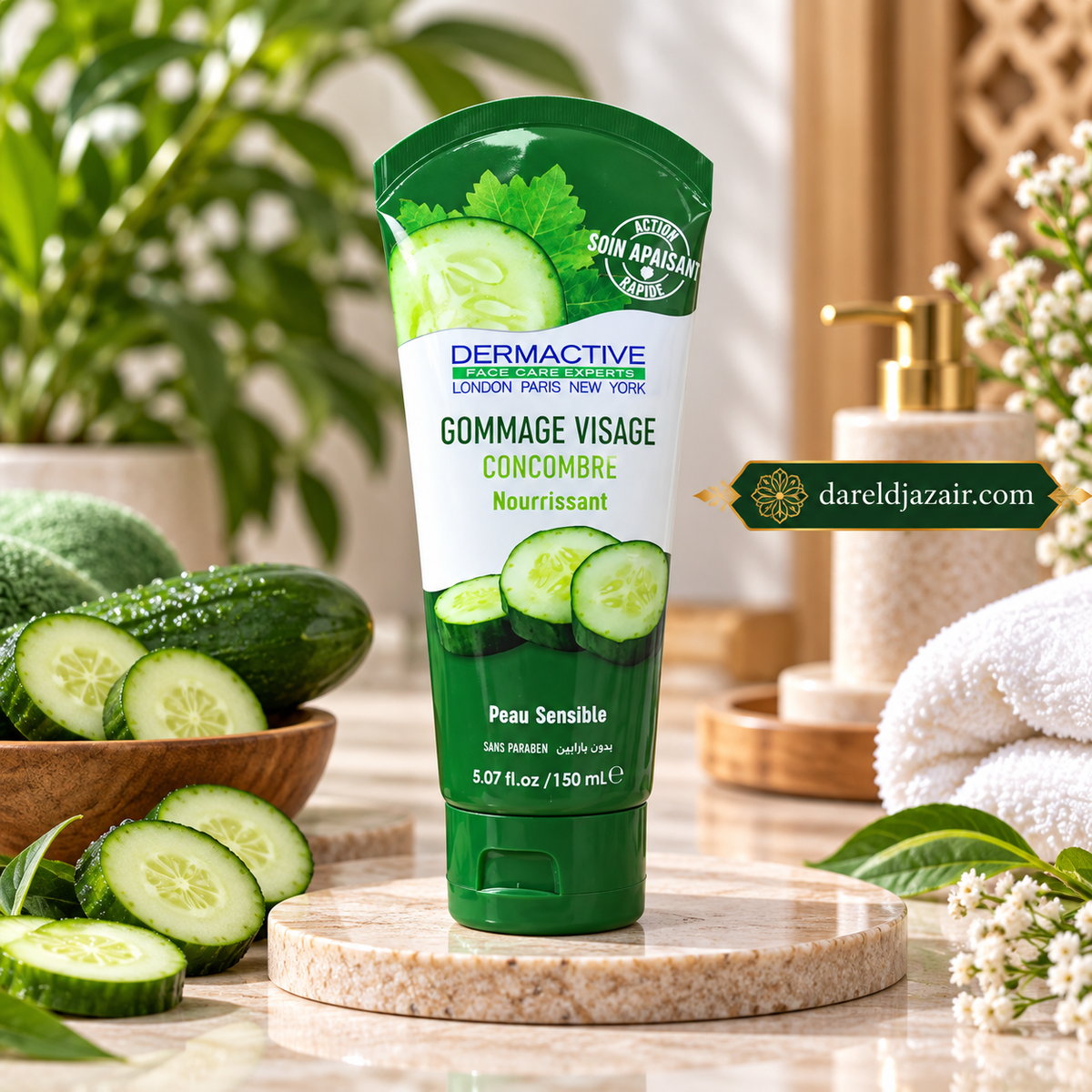 Gommage Visage Concombre Dermactive, 150 ml – Dar el Djazair