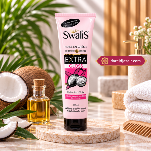 Swalis Huile en Crème Kératine & Coco Extra Gloss, 150 ml – Dar el Djazair