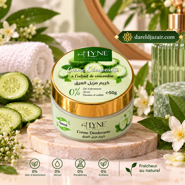 Crème Déodorante à l’Extrait de Concombre NatLYNE, 50 g – Dar el Djazair