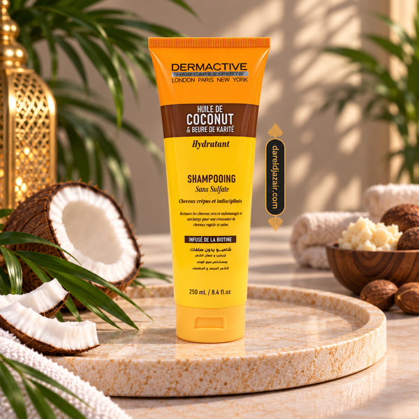 Dermactive Huile de Coco & Beurre de Karité, Shampoing Sans Sulfate 250 ml – Dar el Djazair