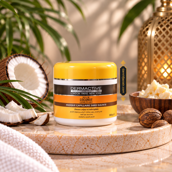 Dermactive Huile de Coco & Beurre de Karité, Masque Capillaire Sans Sulfate 300 g – Dar el Djazair