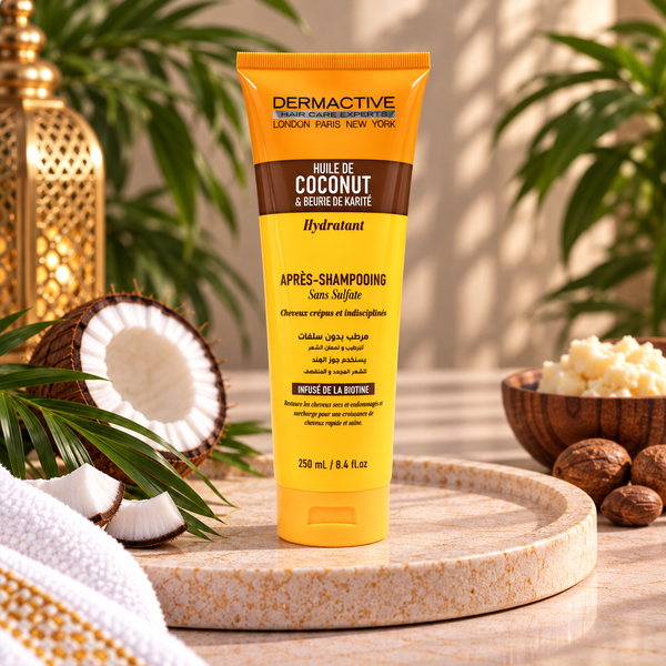 Dermactive Huile de Coco & Beurre de Karité, Après-Shampoing Sans Sulfate 250 ml – Dar el Djazair