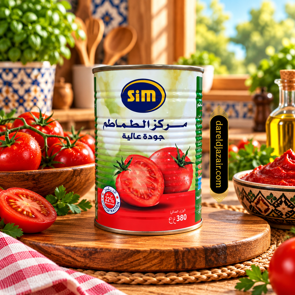 Concentré de Tomates SiM 22%, 380 g – Dar el Djazair