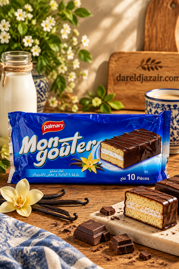 Palmary Mon Goûter Vanille, Gâteau fourré enrobé de chocolat, 10 pièces – Dar el Djazair