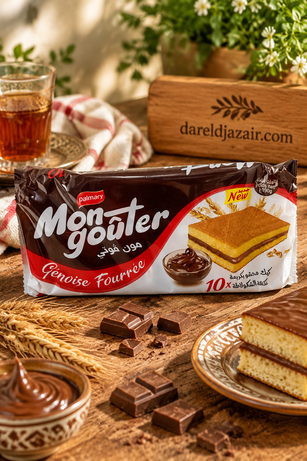 Palmary Mon Goûter Génoise fourrée chocolat, 10 pièces, 190 g – Dar el Djazair