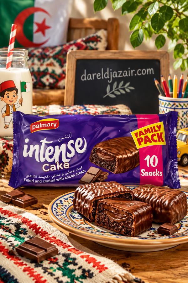 Palmary Intense Cake, Gâteau fourré et enrobé cacao, Family Pack 10 snacks – Dar el Djazair