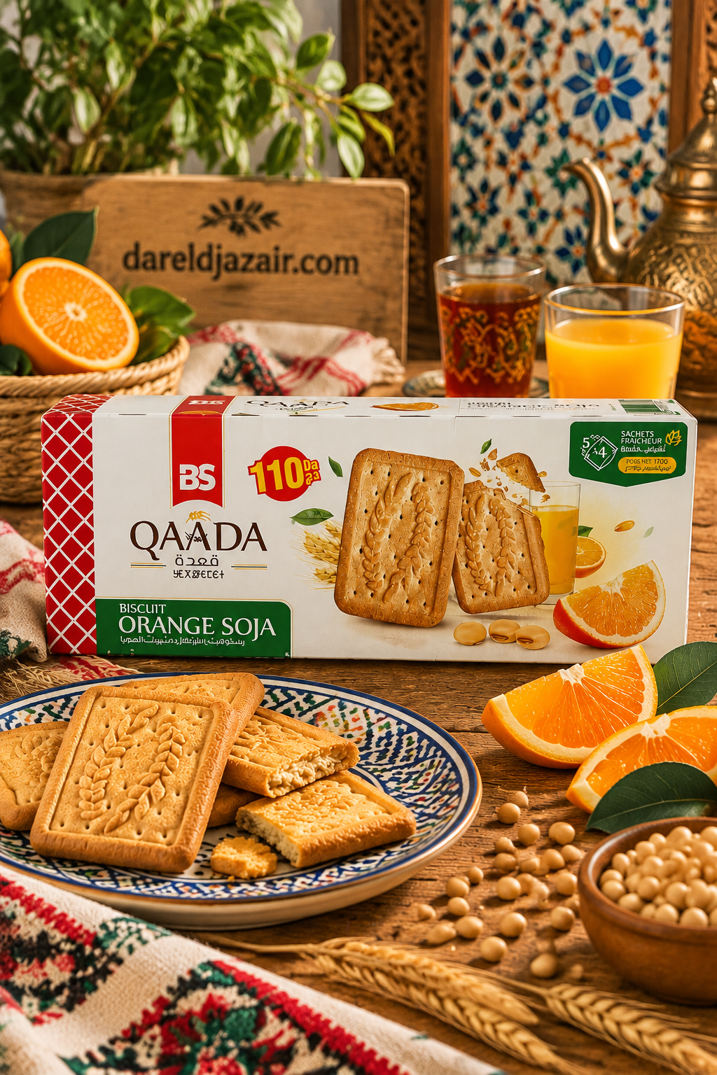 Biscuit Qaâda Orange Soja BS – biscuit algérien