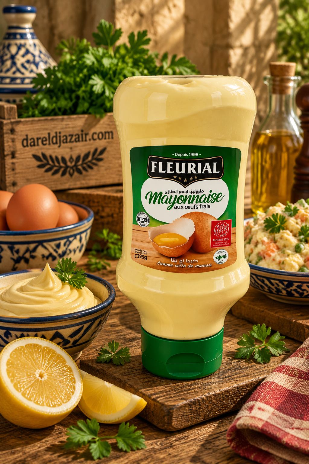 Mayonnaise aux Œufs Frais Fleurial, 395 g – Dar el Djazair