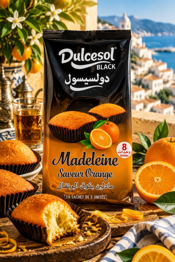 Dulcesol Black Madeleine saveur orange - biscuit algérien